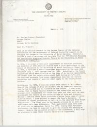 Letter from Sonja H. Stone to George Frazier, March 6, 1979