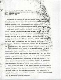 Memorandum from Cleveland Sellers, July 11, 1976