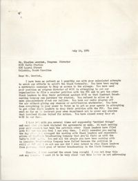 Letter to Charles Derrick, July 19, 1972
