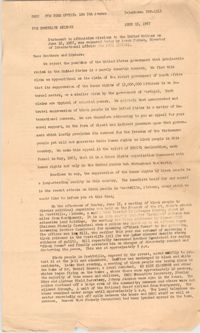 Student Nonviolent Coordinating Committee Press Release, June 13, 1967