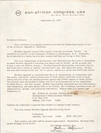 Letter from Yola Akpan, September 28, 1973