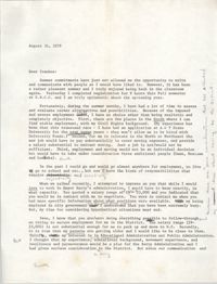 Letter from Cleveland Sellers to Ivanhoe Donaldson, August 31, 1979
