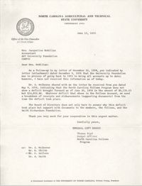 Letter from Thomas Boyd to Jacqueline McMillian, June 13, 1979