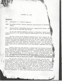 Memorandum from Cleveland Sellers, November 27, 1976