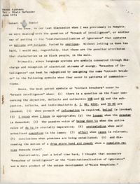 Letter from Nkosi Ajanaku to G. Peete, June 1974