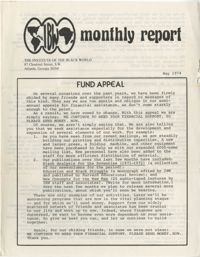The Institute of the Black World Monthly, May 1974