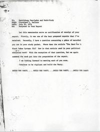 Memorandum from Cleveland Sellers, July 20, 1976