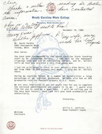 Letter from Willie E. Jeffries to Aaron Purdie, December 19, 1989