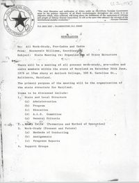 Memorandum from Roosevelt Williams, June 1976