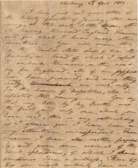 008. Nathaniel Heyward (II) to Mother -- April 24, 1812