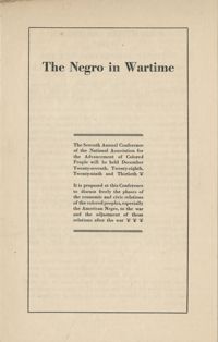 The Negro in Wartime