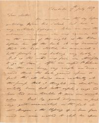 032. Nathaniel Heyward (II) to Mother-in-Law -- July 17, 1819