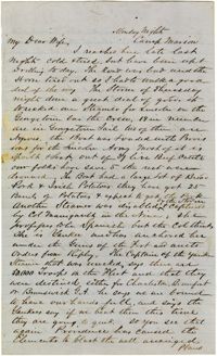 Letter from John R. Beaty to his wife Melvina, 1861