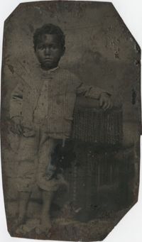 Tintype of an Unidentified African American Boy