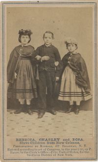 Rebecca, Charley and Rosa. Slave Children From New Orleans