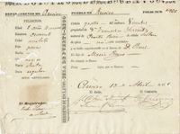 Slave Registry Form, Puerto Rico, April 13, 1861