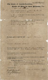Bill of Sale for Three Slaves in Beaufort, South Carolina