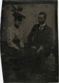 Tintype of Unidentified African American Woman and Man