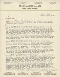Letter from Armant Legendre, April 14, 1947