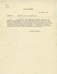 Letter from Armant Legendre, August 25, 1944