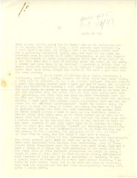 Letter from Gertrude Sanford Legendre, April 23, 1943
