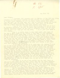 Letter from Gertrude Sanford Legendre, May 21, 1943