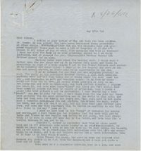 Letter from Gertrude Sanford Legendre, May 17, 1944