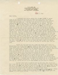 Letter from Sidney Jennings Legendre, April 7, 1944