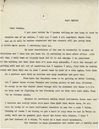 Letter from Gertrude Sanford Legendre, September 23, 1942