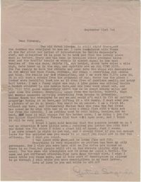 Letter from Gertrude Sanford Legendre, September 21, 1944