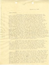 Letter 2 from Sidney Jennings Legendre, August 16, 1943