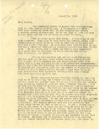 Letter 2 from Sidney Jennings Legendre, August 13, 1943