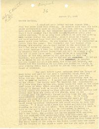 Letter 1 from Sidney Jennings Legendre, August 17, 1943