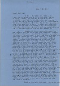 Letter from Sidney Jennings Legendre, August 15, 1942