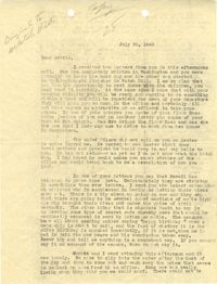 Letter 1 from Sidney Jennings Legendre, July 30, 1943