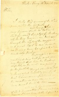 Letter from Thomas Wade to Nathanael Greene