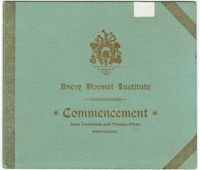 Avery Normal Institute Commencement Program