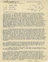 Letter from Armant Legendre, January 25, 1946