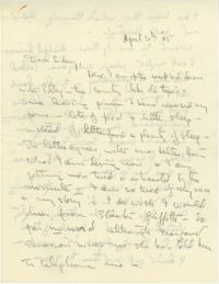 Letter from Gertrude Sanford Legendre, April 30, 1945