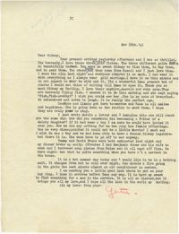 Letter from Gertrude Sanford Legendre, November 18, 1942