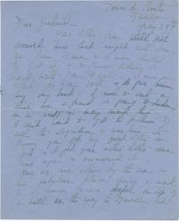 Letter from Jane Sanford Pansa, July 29, 1945