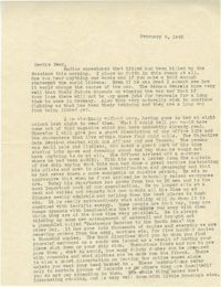 Letter from Sidney Jennings Legendre, February 5, 1943