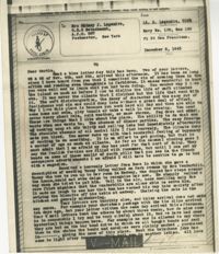 Letter from Sidney Jennings Legendre, December 8, 1943