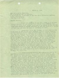 Letter from Sidney Jennings Legendre, March 5, 1945