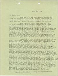 Letter from Sidney Jennings Legendre, June 26, 1944