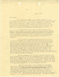 Letter from Sidney Jennings Legendre, July 1, 1943