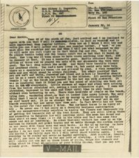 Letter from Sidney Jennings Legendre, January 30, 1944