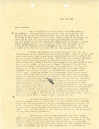 Letter from Sidney Jennings Legendre, June 28, 1943