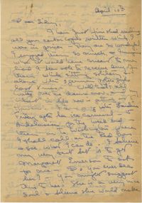 Letter from Gertrude Sanford Legendre, April 10, 1945