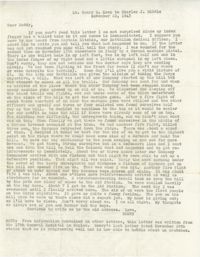 Letter from Henry B. Keep, November 22, 1943